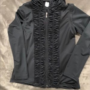 Plurie yoga hooded sweater jacket vest black S